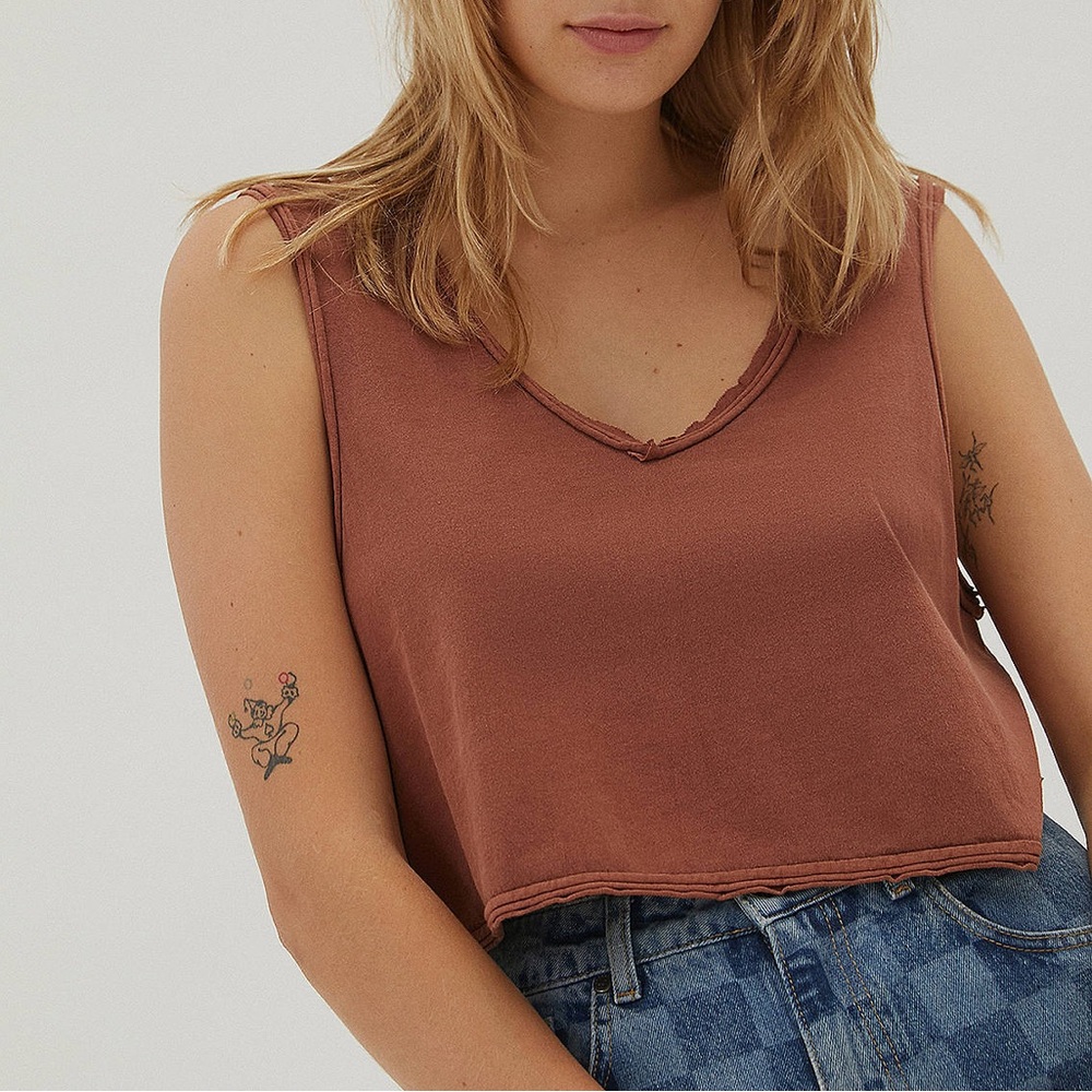 Urban Outfitters Milo Muscle Tank Top, Rust Orange, Summer Crop Top
